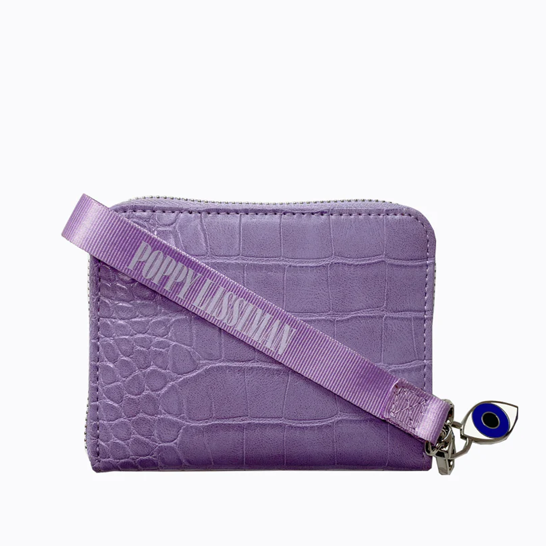 Poppy Lissiman Croc Wallet - Lilac