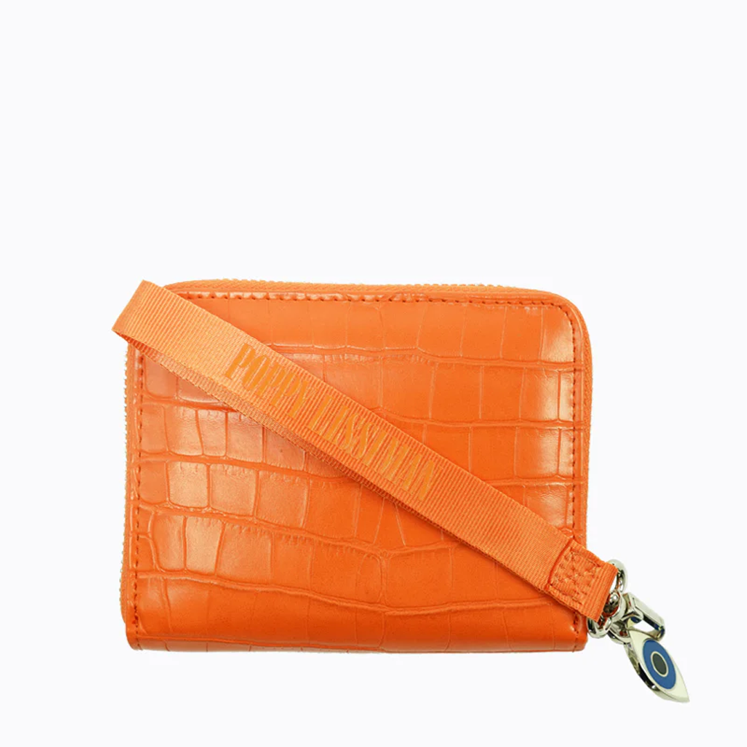 Poppy Lissiman Croc Wallet - Mandarin
