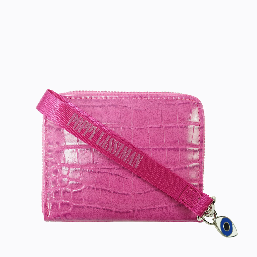 Poppy Lissiman Croc Wallet - Pink