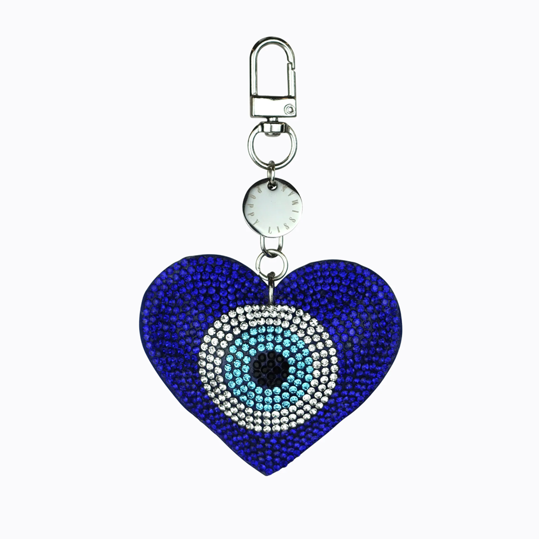 Poppy Lissiman Evil Eye Heart Keychain