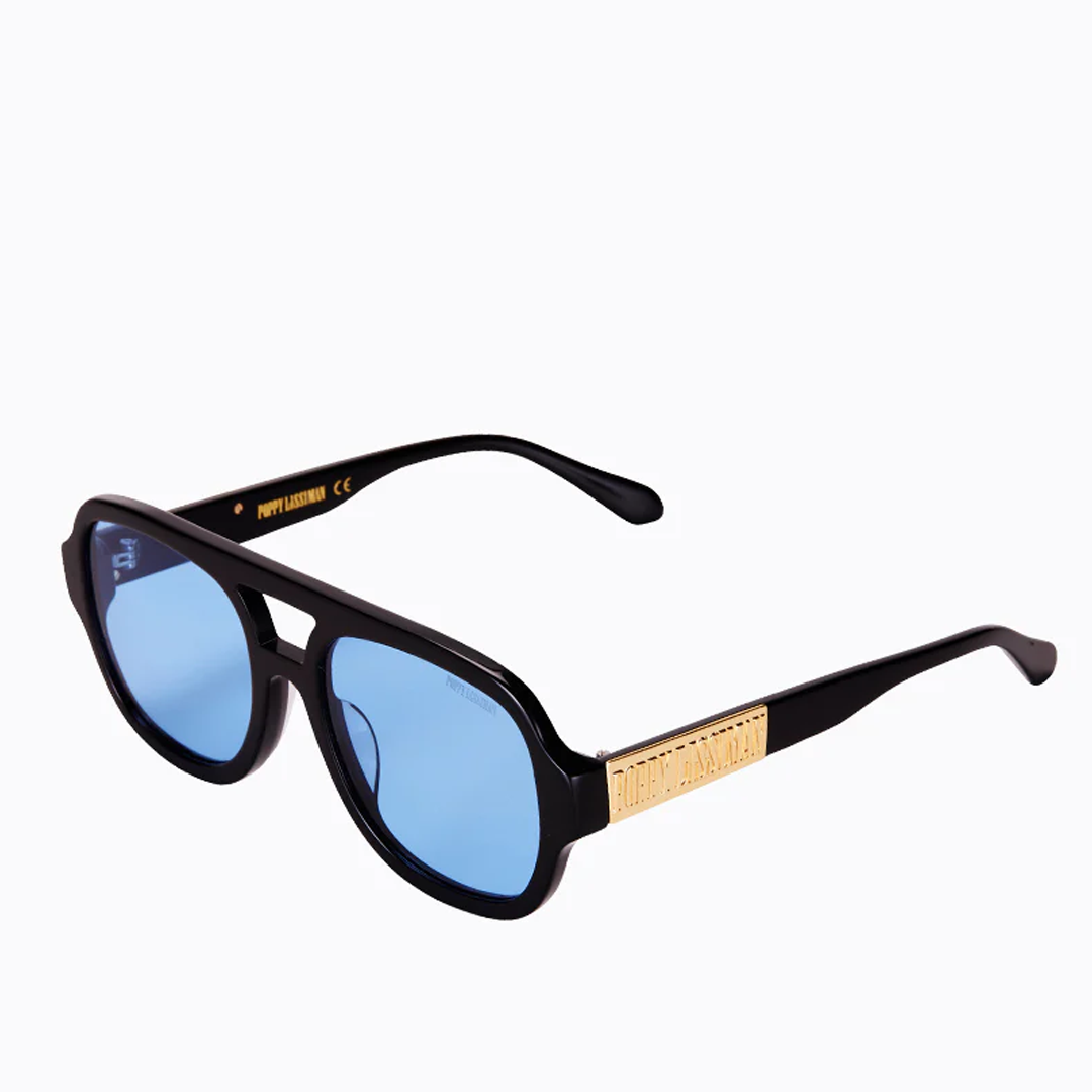 Poppy Lissiman JimBob Sunglasses - Black/Blue