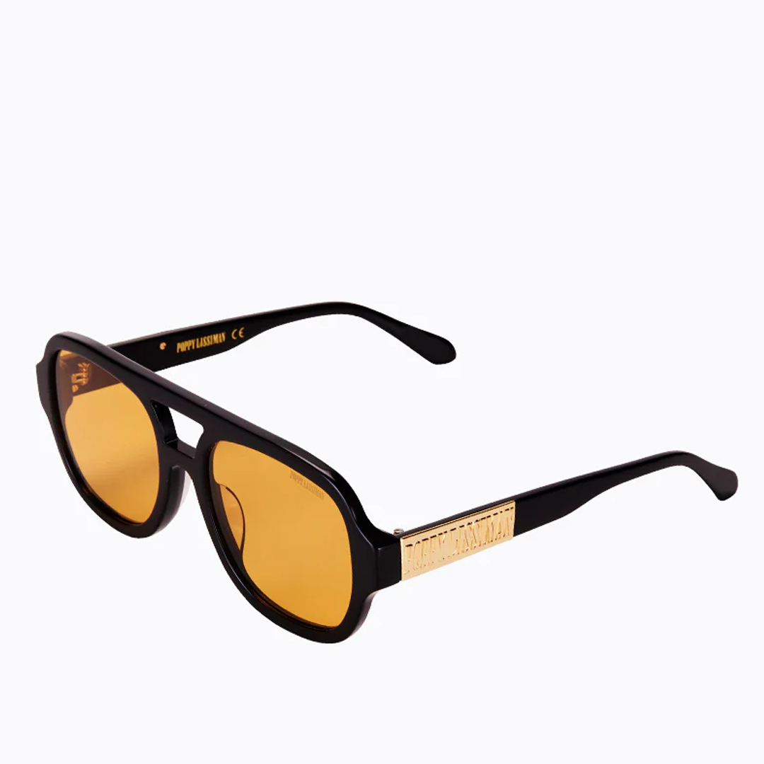 Poppy Lissiman JimBob Sunglasses - Black/Yellow