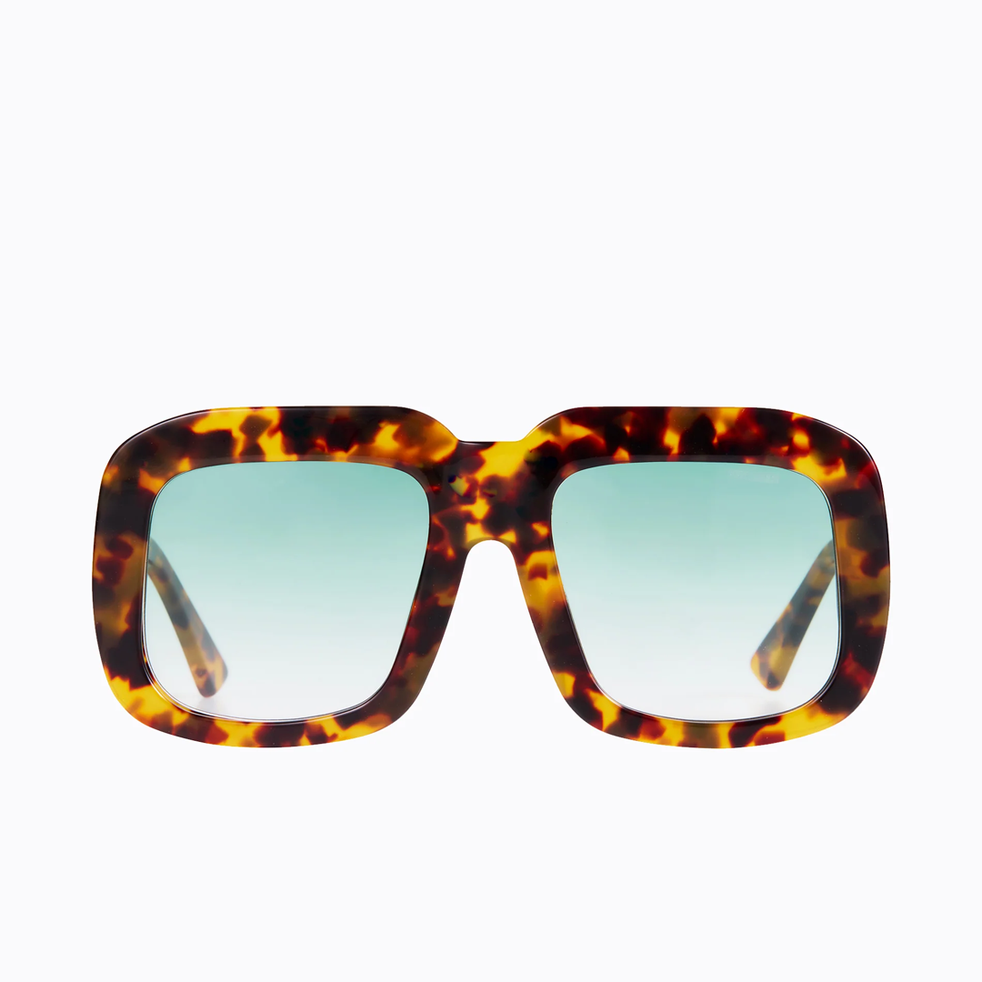 Poppy Lissiman Niro Sunglasses - Torti/Green Gradient