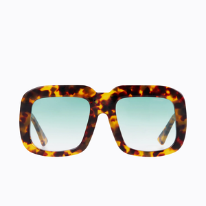 Poppy Lissiman Niro Sunglasses - Torti/Green Gradient