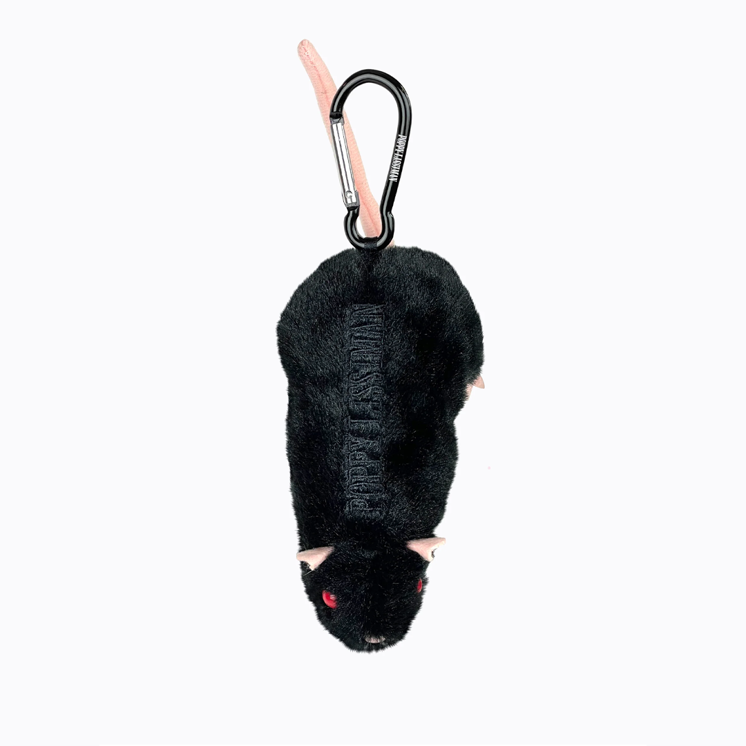 Poppy Lissiman Plush Rat Charm - Black