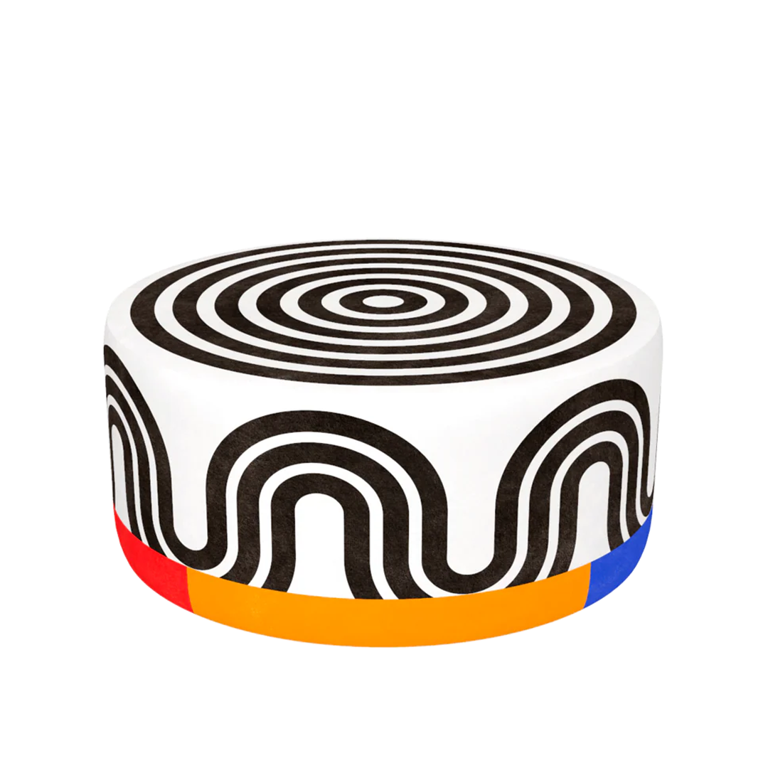 Qeeboo Ottoman Oggian - Spyral White - L