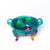 Kate Rohde Medium Paw Bowl - Teal Rainbow