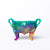 Kate Rohde Medium Paw Bowl - Teal Rainbow