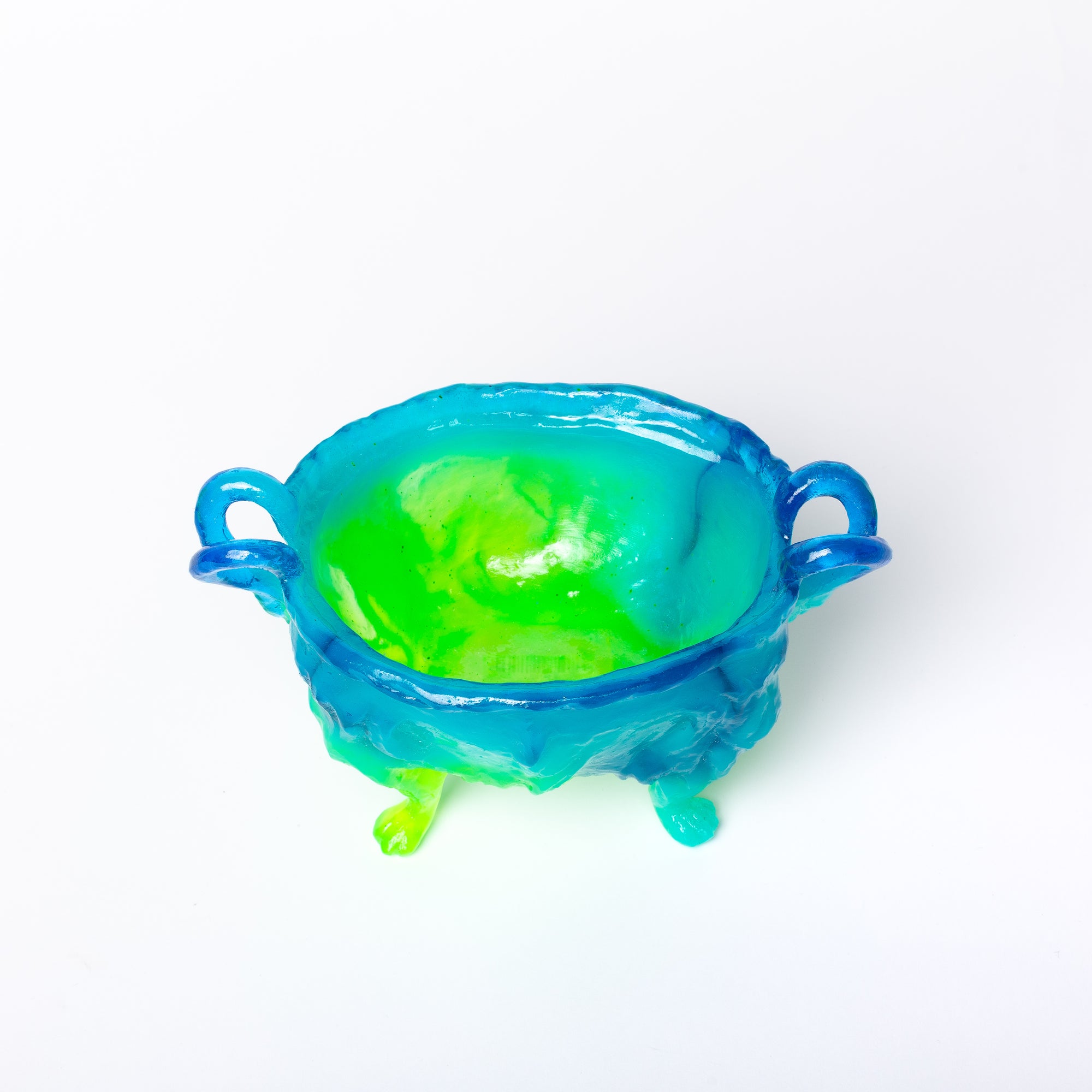 Kate Rohde Medium Paw Bowl - Blue/Green