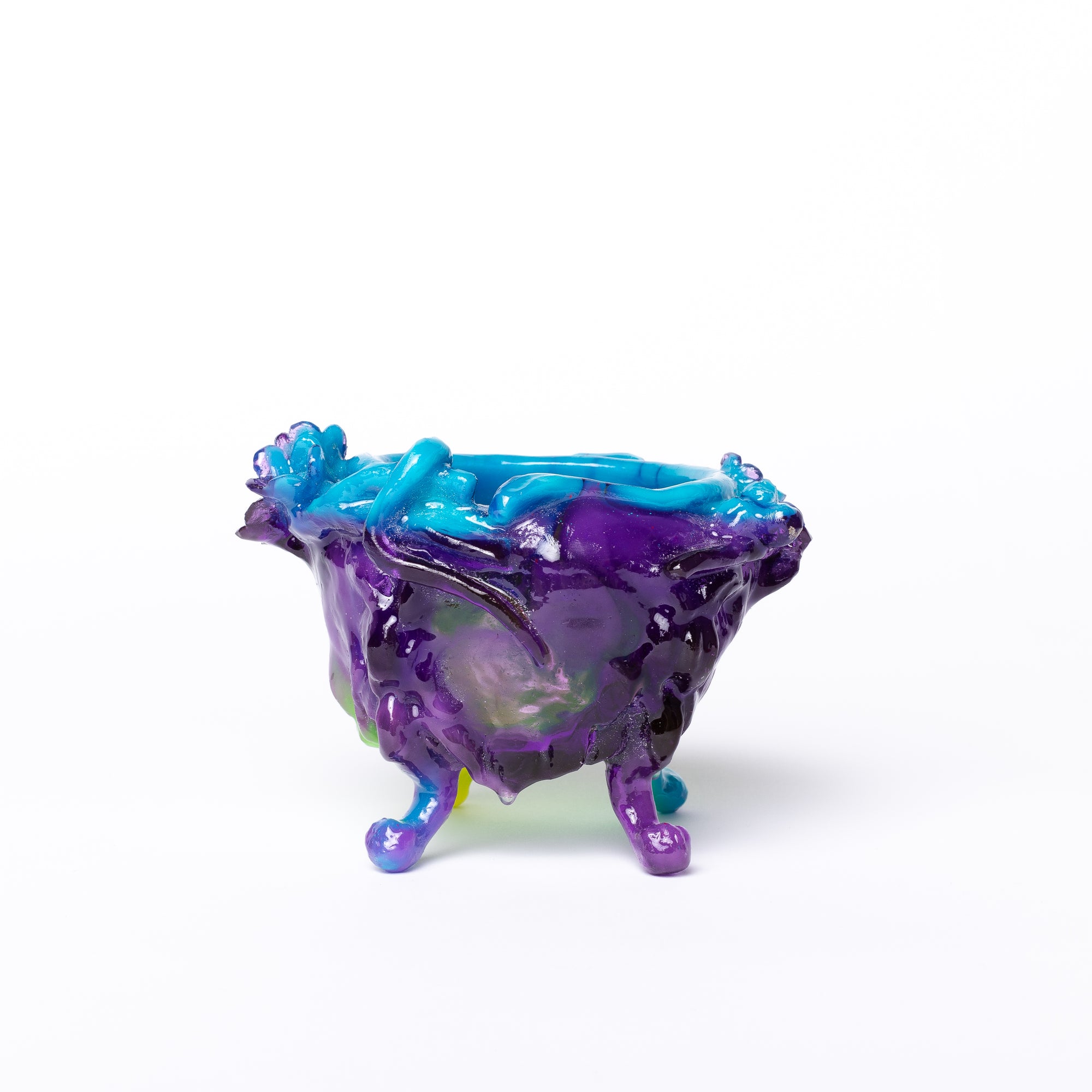 Kate Rohde Small Paw Bowl - Azure/Violet/Green