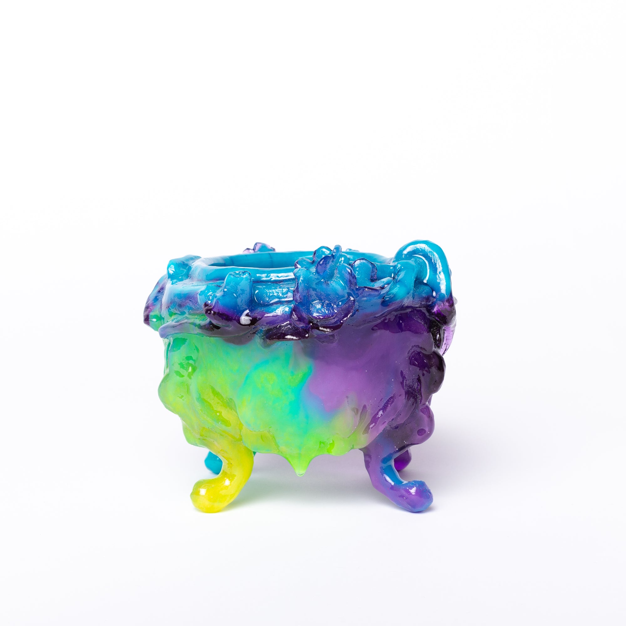 Kate Rohde Small Paw Bowl - Azure/Violet/Green