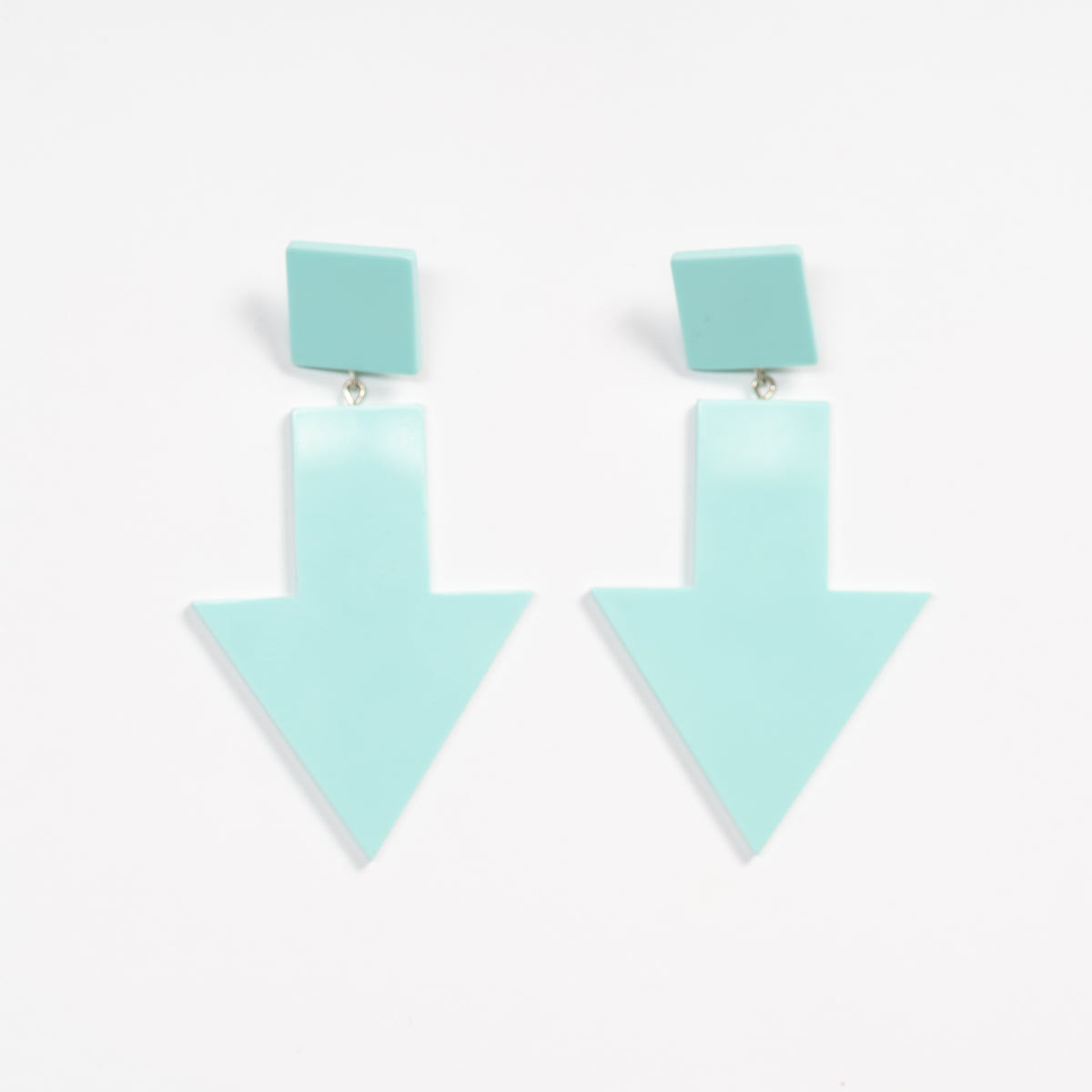 Alexandra Blak Lucite Arrow Earrings Blue