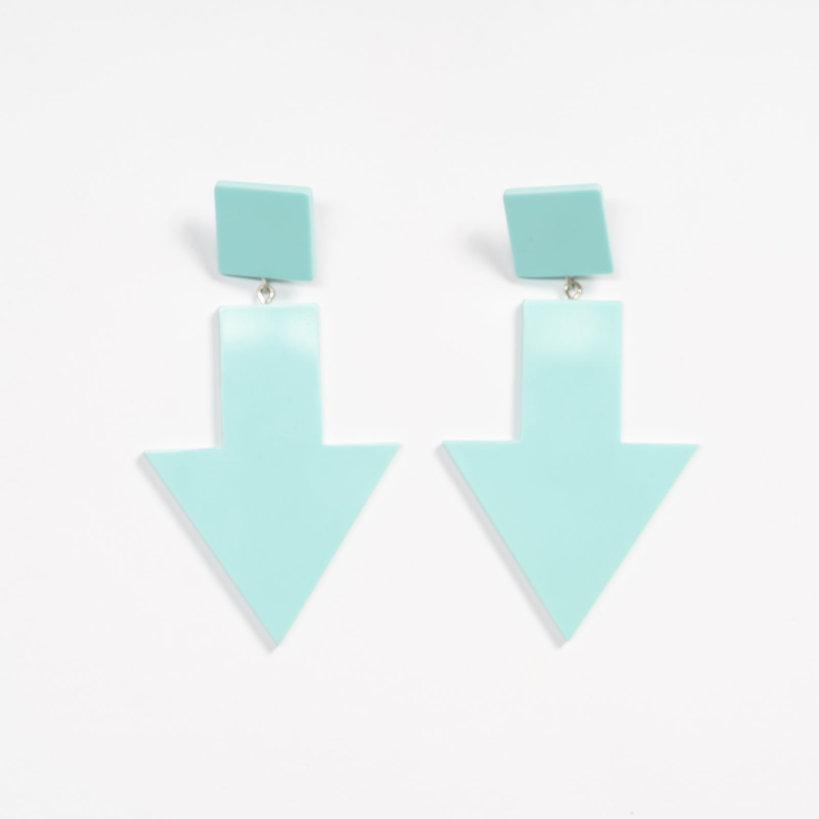 Alexandra Blak Lucite Arrow Earrings Blue