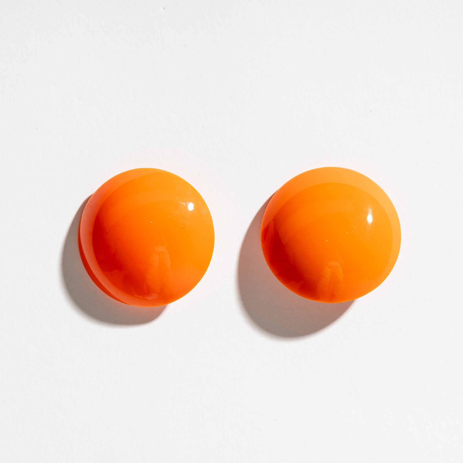 Alexandra Blak Lucite Soothsayer Earrings Orange