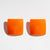Alexandra Blak Lucite Square Earrings Orange