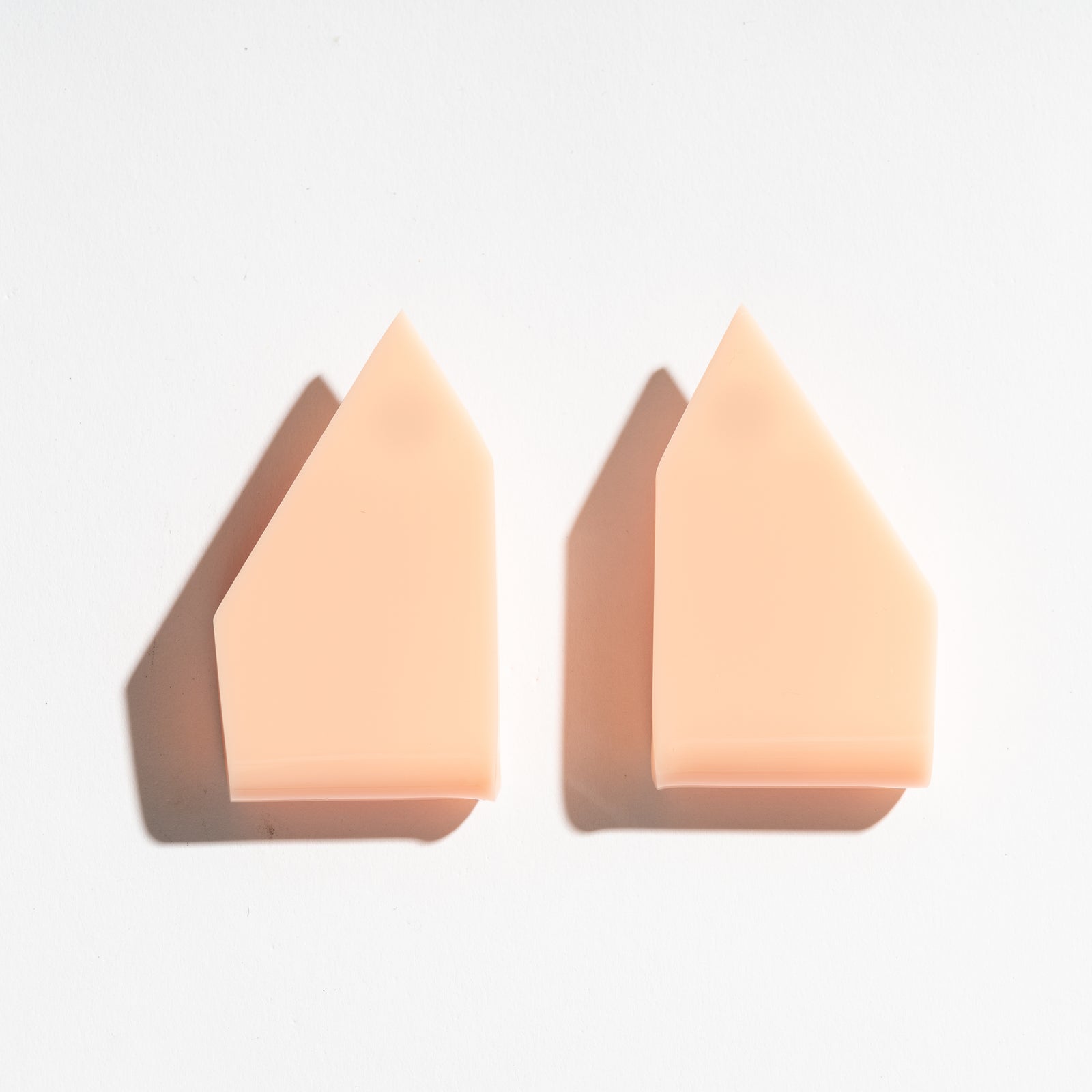 Alexandra Blak Lucite Lone Wolf Earrings Peach