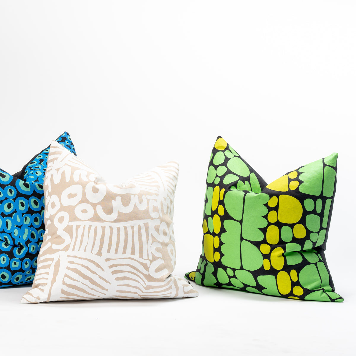 AGWA x Ikuntji Artists Cushion Cover 65 x 65cm - Puli Puli Rocks (Green)