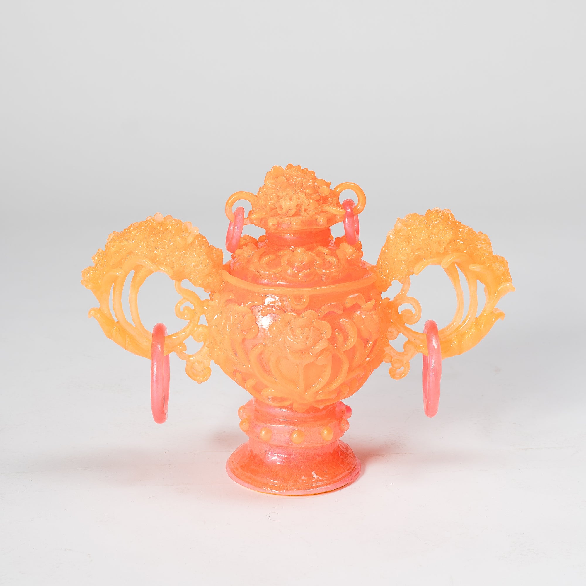 Kate Rohde Flowery Urn - Orange/Pink