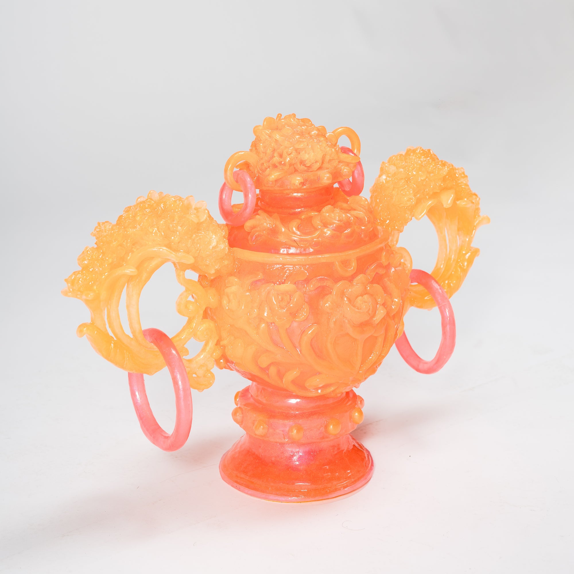 Kate Rohde Flowery Urn - Orange/Pink