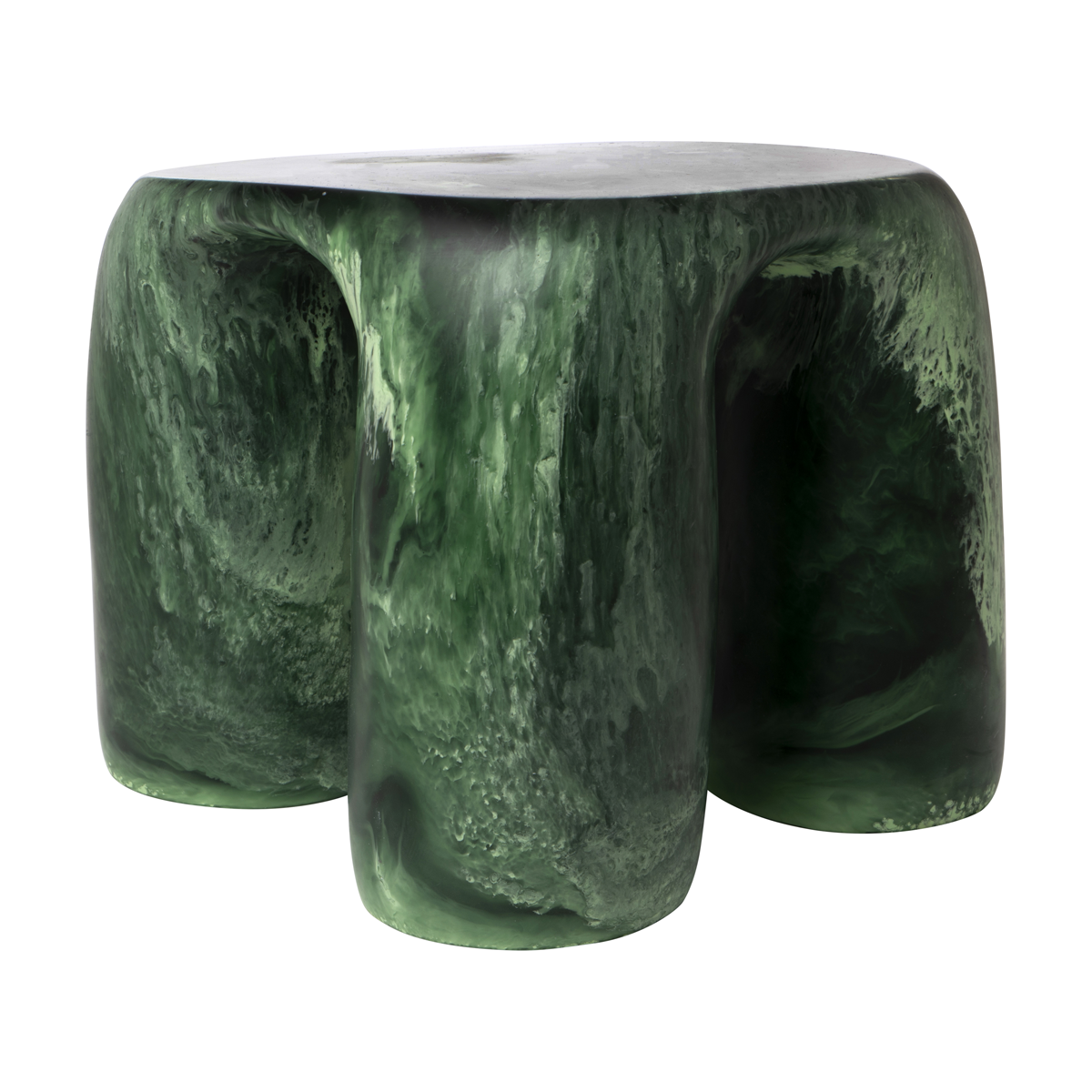 Dinosaur Designs 4 Leg Rock Tower Table - Moss