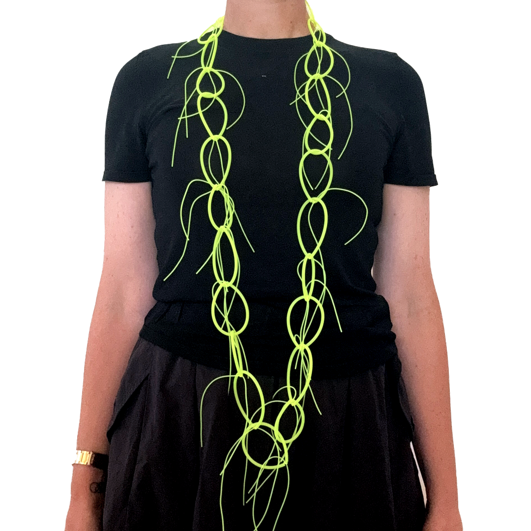 Rosalba Galati Fiocco Loops Necklace - Fluro Yellow