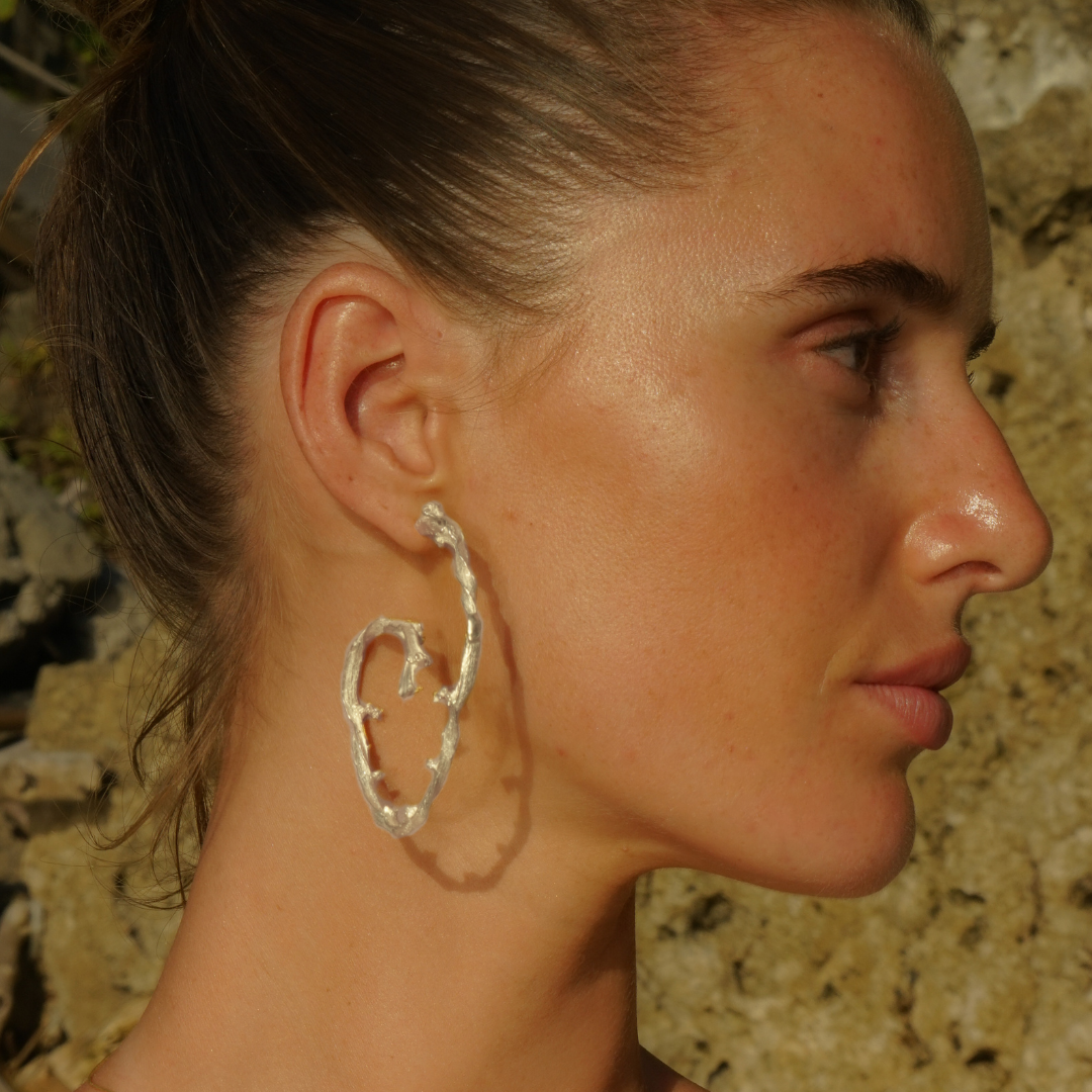 Koro Island Seaweed Spiral Hoops