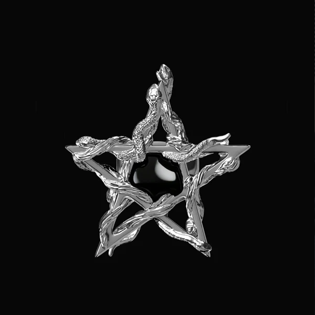 A Midnight Vendetta Snake Pit Earrings - Black Enamel