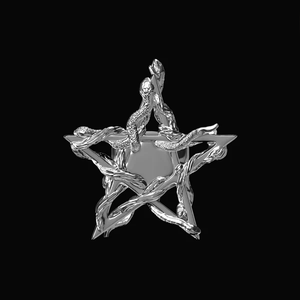 A Midnight Vendetta Snake Pit Earrings - Silver Brush