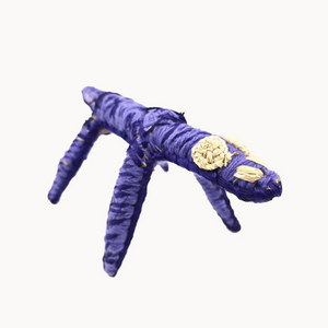 Tjanpi Tinka (Lizard) Sculpture by Pollyanne Smith - Purple