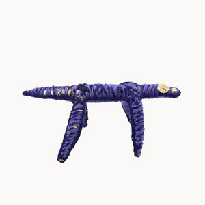 Tjanpi Tinka (Lizard) Sculpture by Pollyanne Smith - Purple