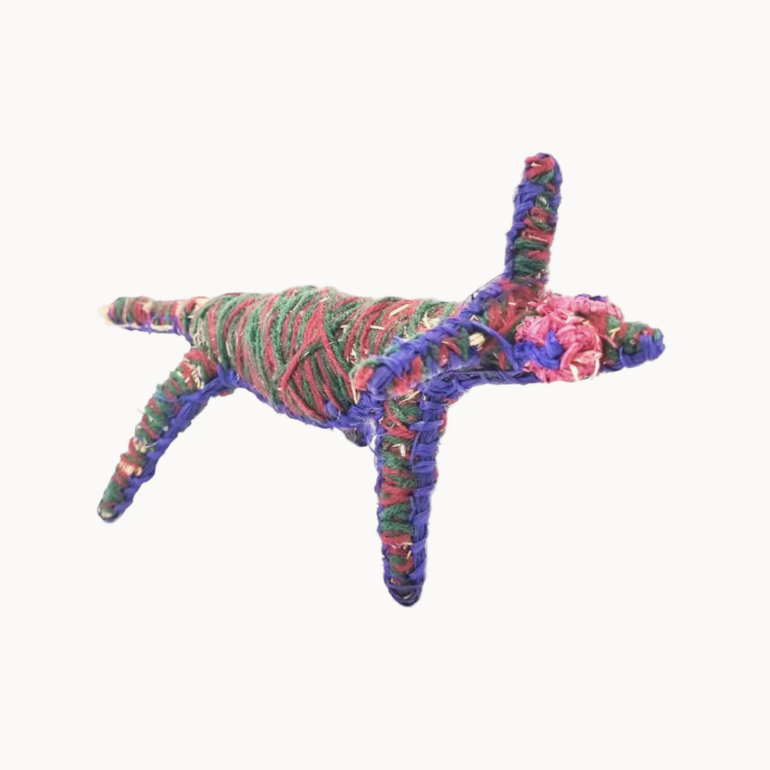 Tjanpi Papa (Dog) Sculpture by Tracey Yates - Multi