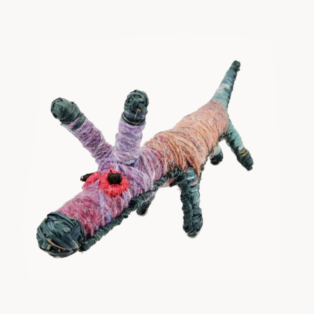 Tjanpi Papa (Dog) Sculpture by Carolyn Kenta - Multi