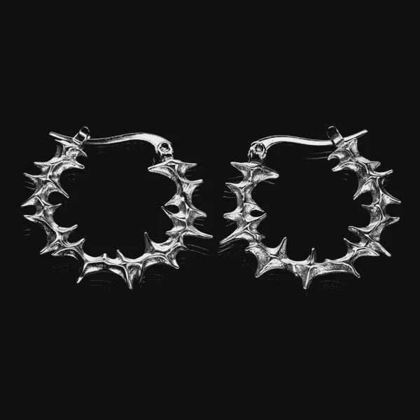 A Midnight Vendetta Thorn Hoops