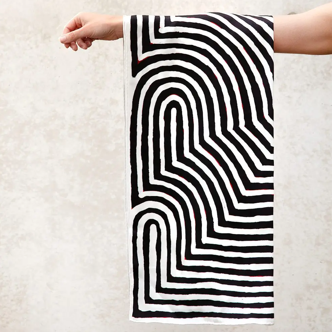 One of Twelve Untitled Scarf by Aubrey Tjangala