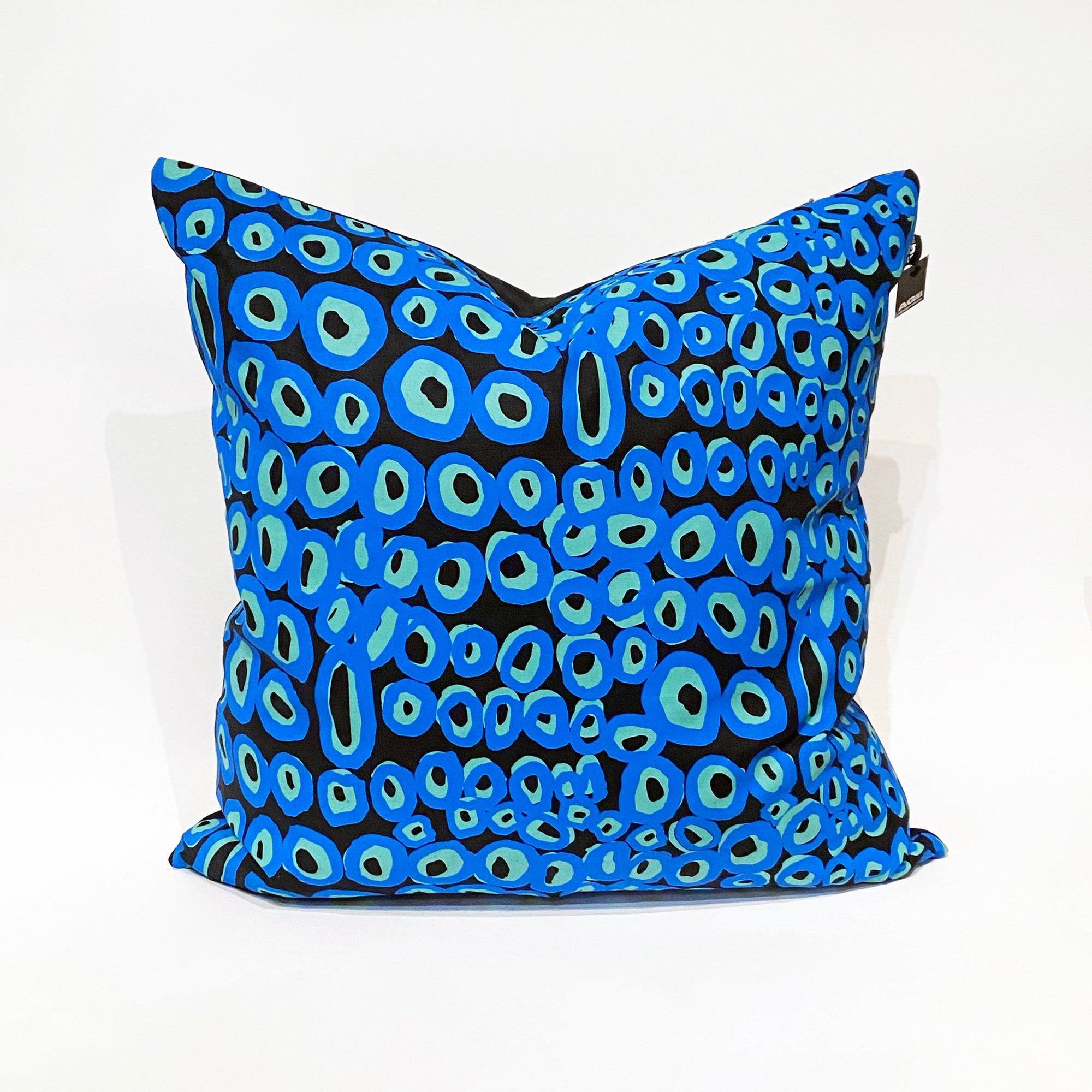 AGWA x Ikuntji Artists Cushion Cover 65 x 65cm - Tjilkamala Rockholes (Blue)