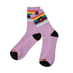 Clothing the Gaps Blak Rainbow Luv Socks - Lilac