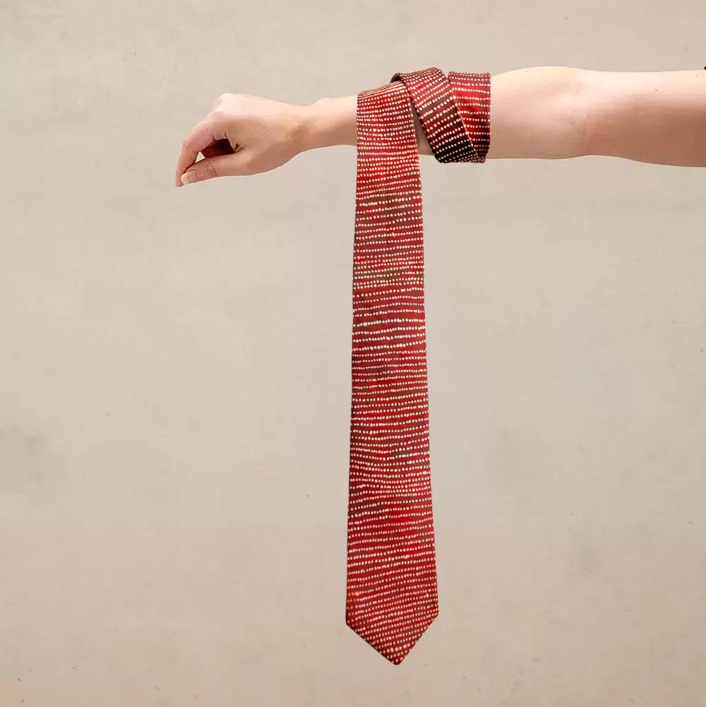 One of Twelve Hail at Kaakurutintjinya Tie - Willy Tjungurrayi