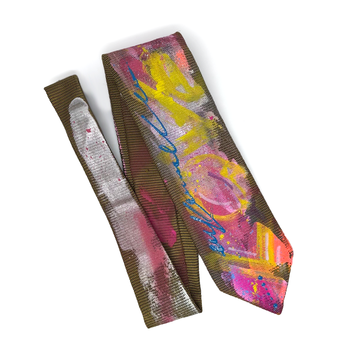 aka.artwear Spray-Painted Tie - Gold/Black