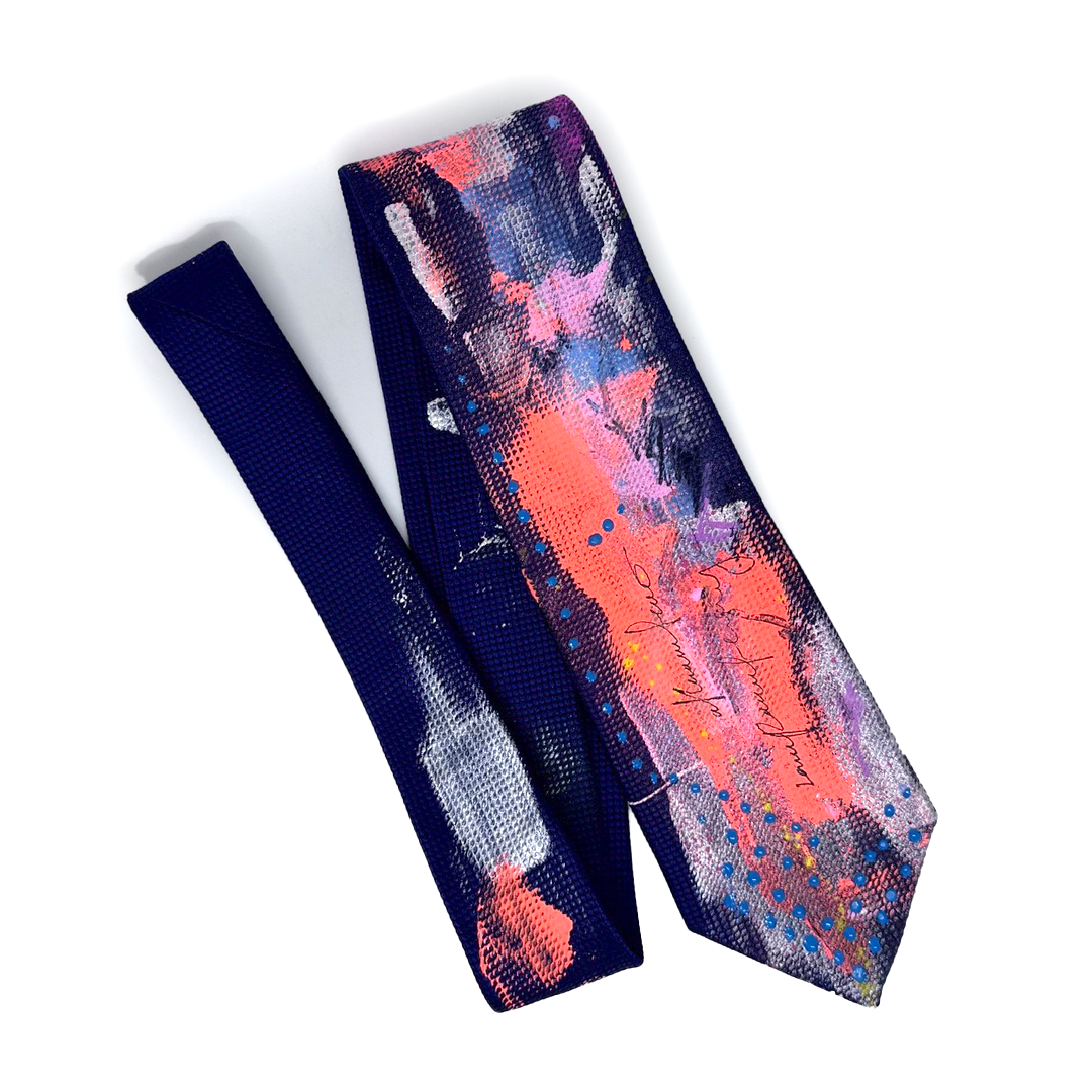 aka.artwear Spray-Painted Tie - Textured Cobalt