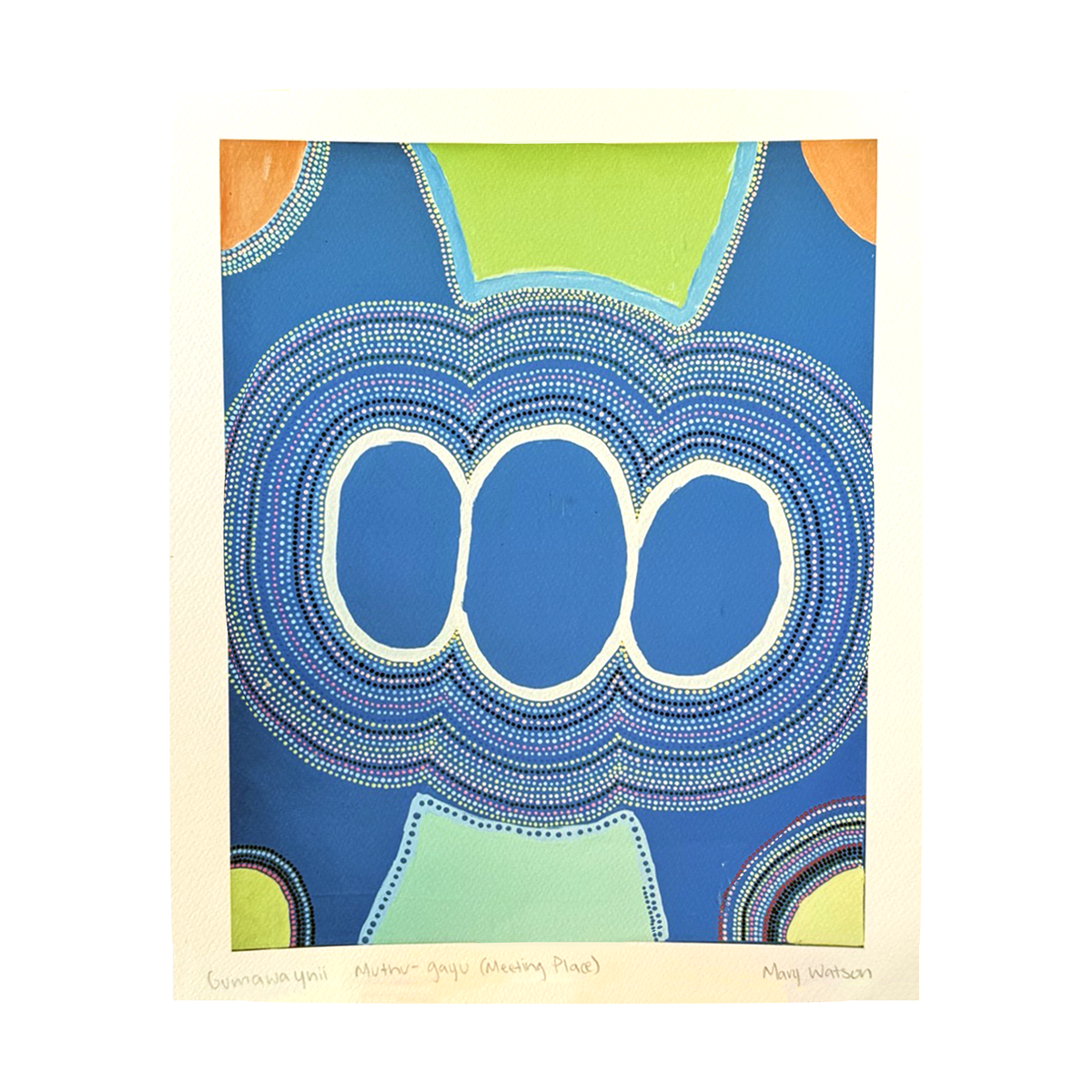 Juluwarlu Group Print Gumawayni Mathu (Blue) by Mary Watson