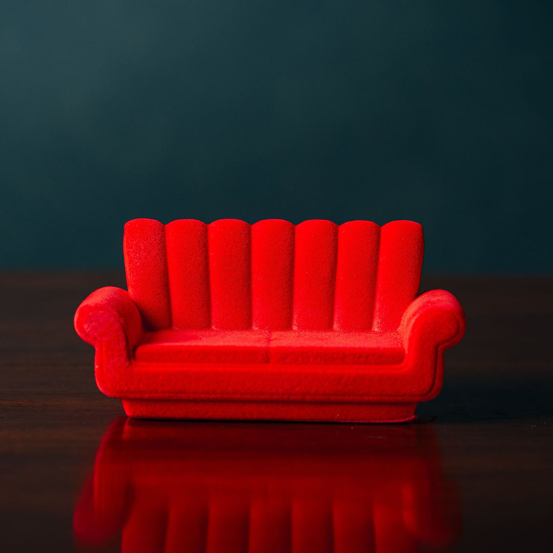 Decole Fluffy Red Sofa