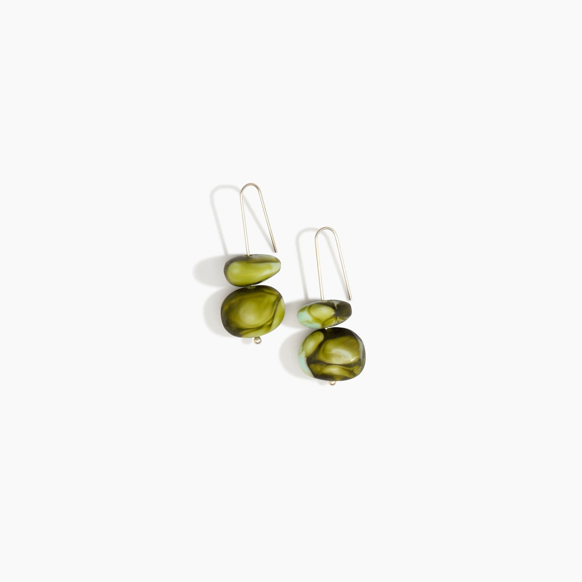 Dinosaur Designs Temple Earth Wire Earrings - Malachite