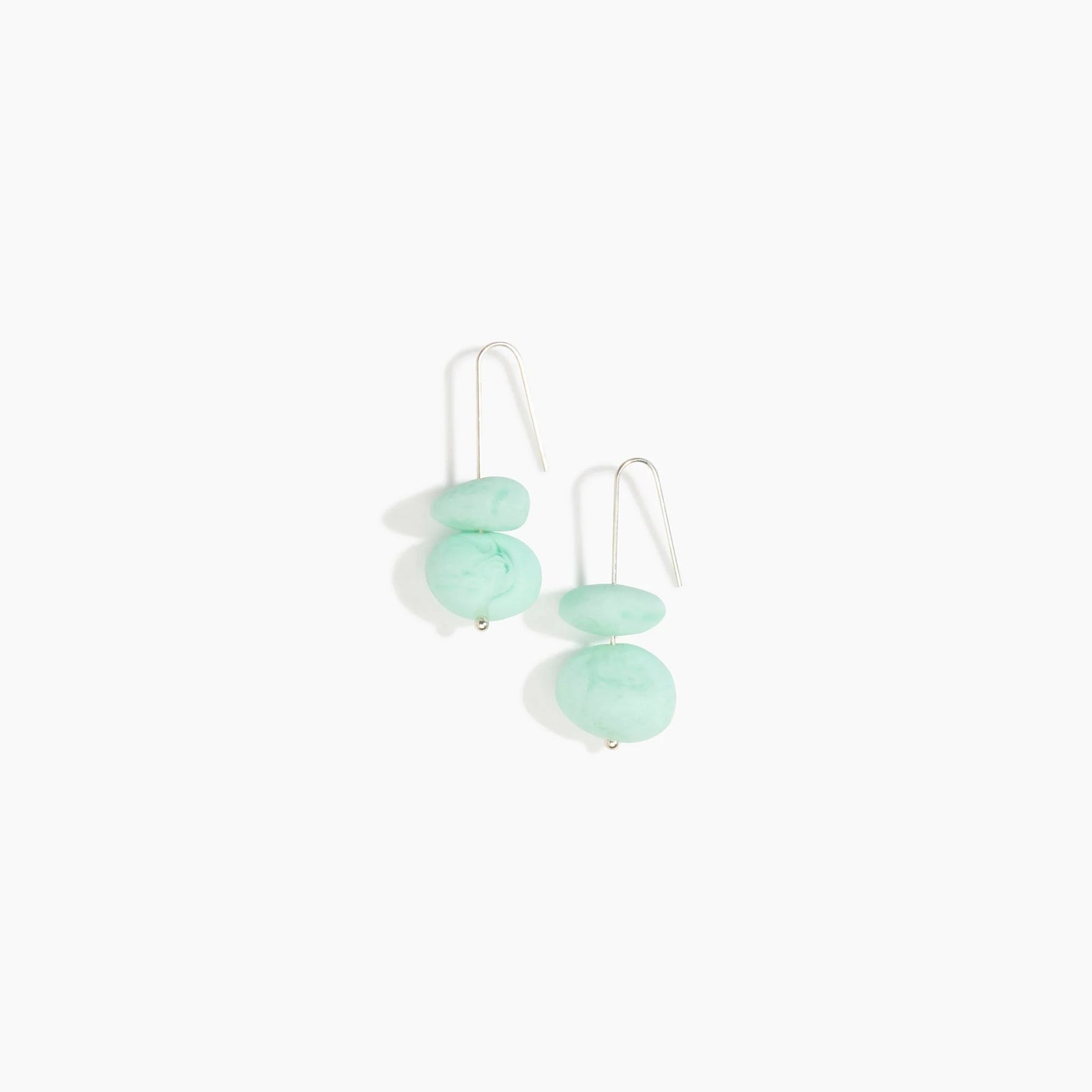 Dinosaur Designs Temple Earth Wire Earrings - Mint (Silver)