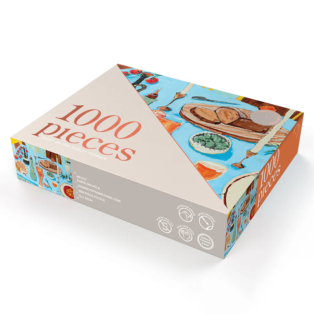 Journey of Something 1000 Piece Puzzle - Feast on the Sunlit Terrace