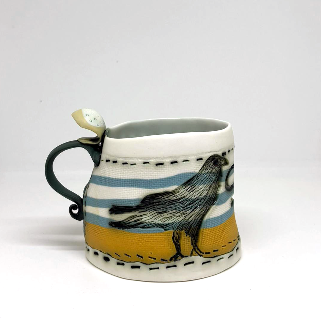 Fleur Schell Porcelain Cup - Assorted