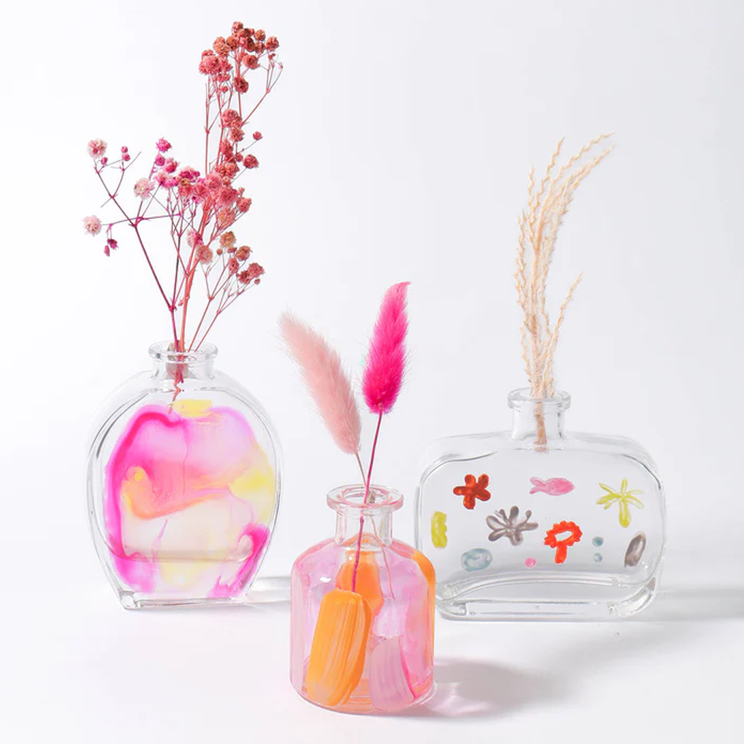 Paint Your Own Glass Vases - Glass Painting Kit