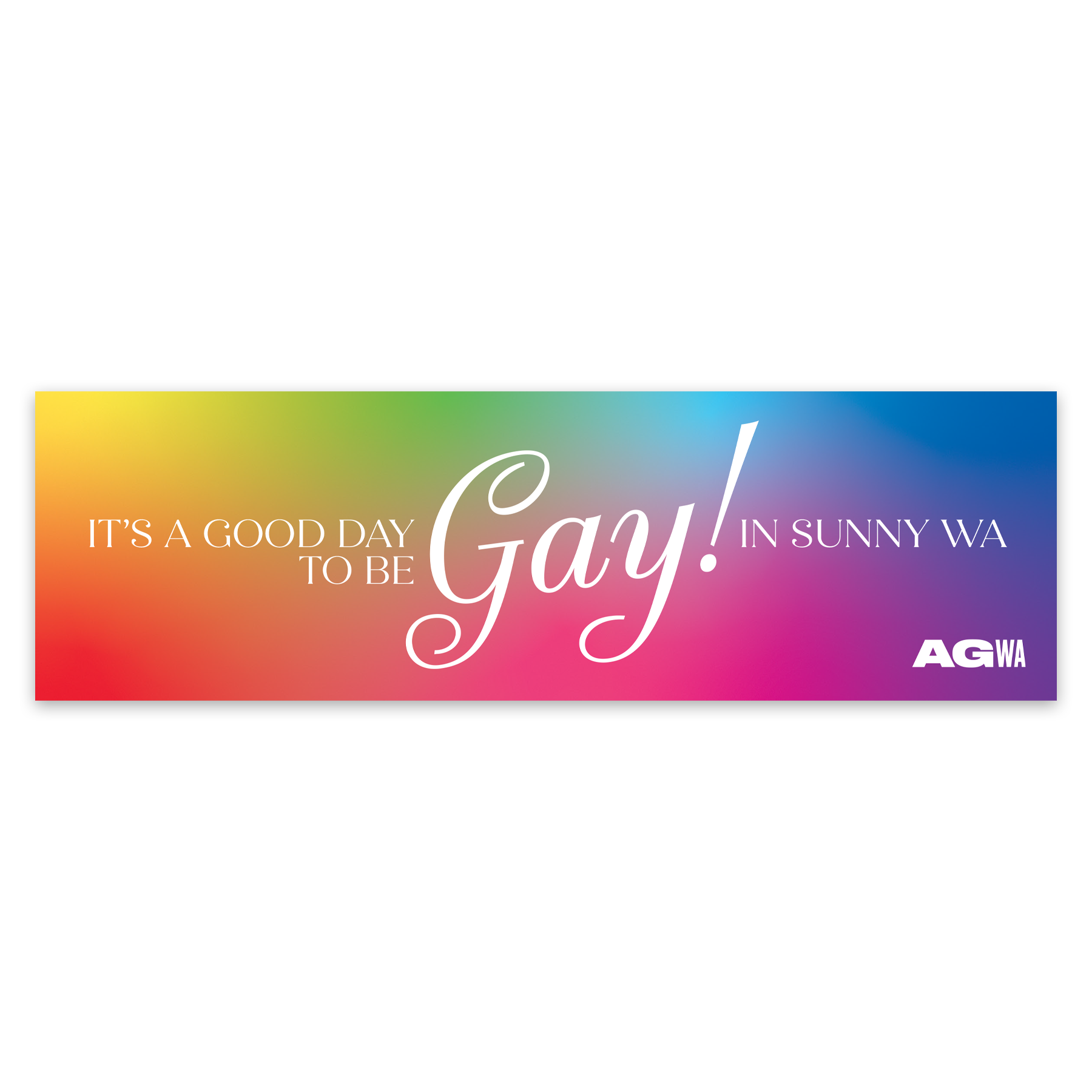 AGWA x Pridefest Sticker It's a Good Day to be Gay in Sunny WA