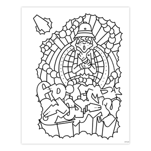 Graffiti Style Colouring Book