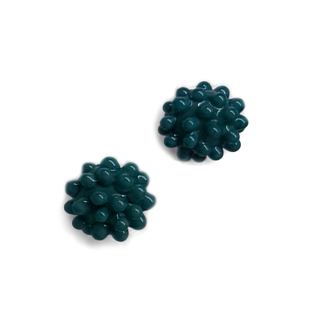 Henschke Jewellery Upsy Knobbly Stud - Dark Teal