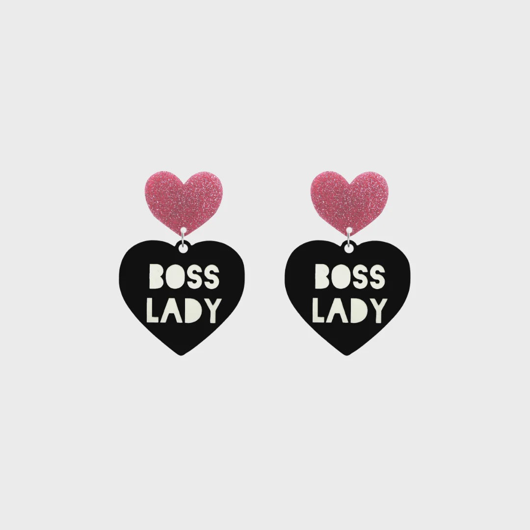 Haus of Dizzy 'Boss Lady' Earrings - Baby Pink